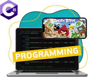 Программирование на C#. Удивительный мир 2D-игр - Школа программирования для детей, компьютерные курсы для школьников, начинающих и подростков - KIBERone г. Ульяновск